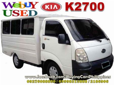 We Buy 2nd Hand Kia K2700 Utility Van 