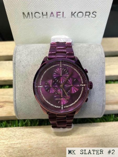 mk violet watch