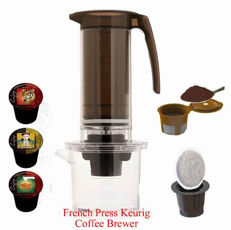 French Press Single Reusable K-cup Coffee Maker. Ala