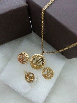 Louis Vuitton Necklace Earrings Ring Jewelry Set - Item Code: Sjs004 [ Jewelry ] Rizal ...